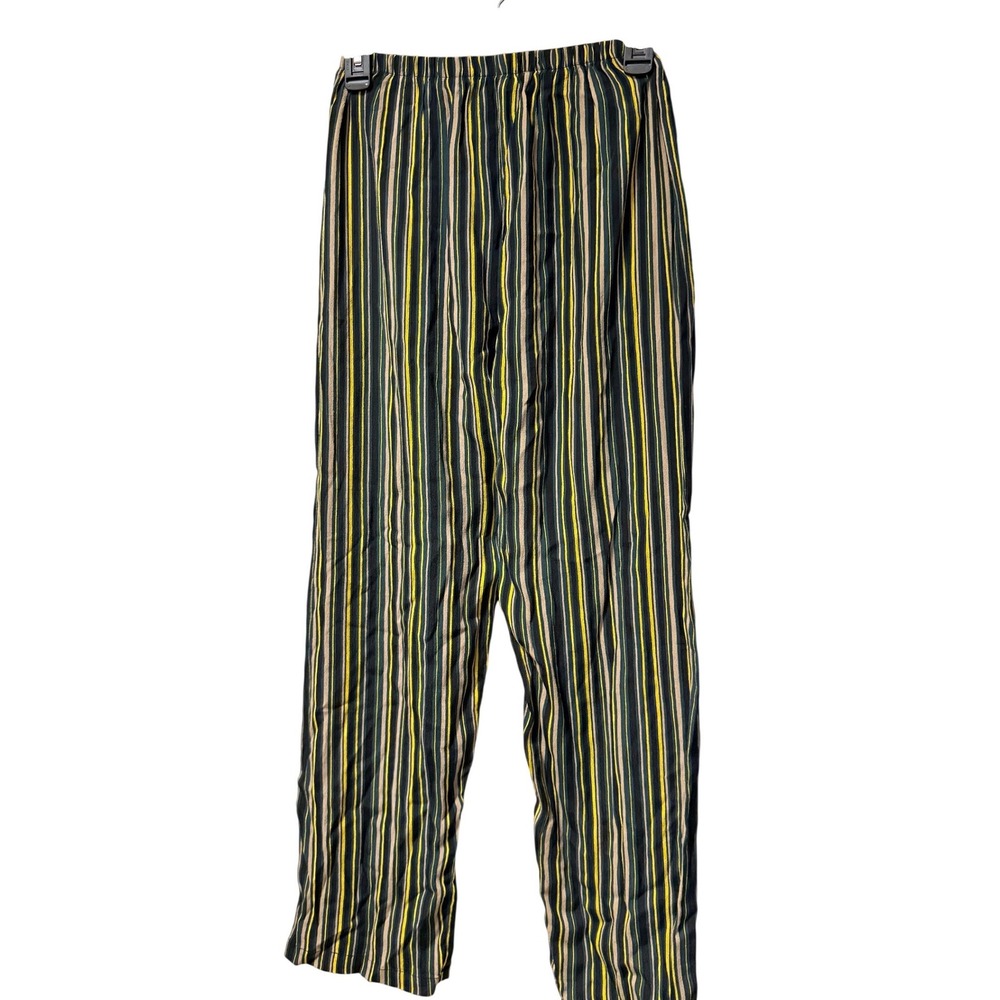 Brandy Melville Frankie Green Striped Loose Fit Pull On Pants ONE SIZE